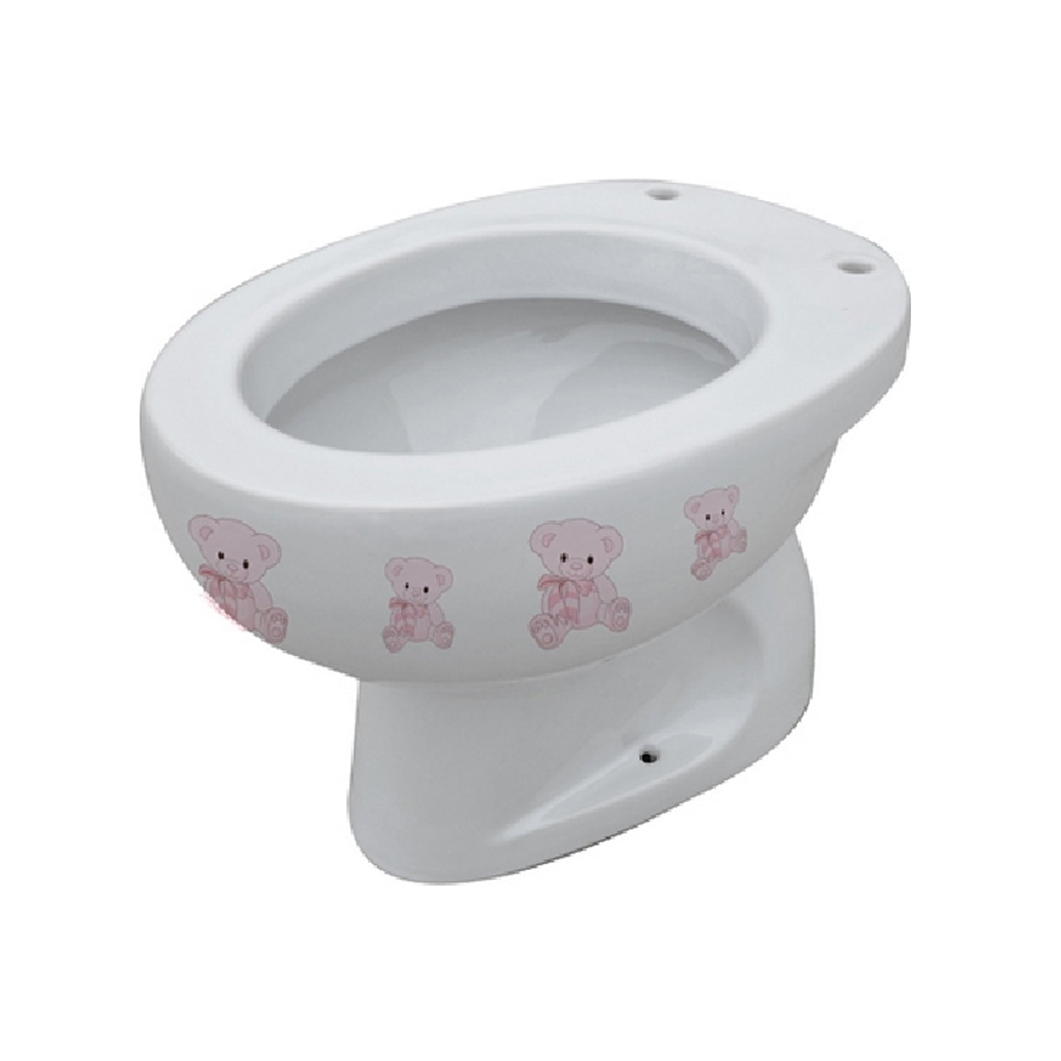 Vaso Infanzia Orsetta della Linea Baby con scarico a pavimento 30x41 cm x H. 30