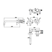 Bocca a Muro Paffoni Light Nero Opaco con piastra in acciaio Inox by CeramicStore | Lo specialista del tuo bagno