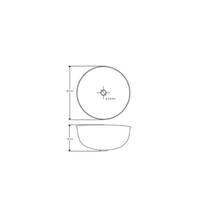 Lavandino da appoggio 'Open Basin' in metallo à˜ 40x16h cm by Cipi - Cielo