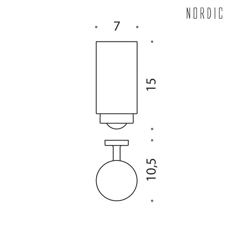 Porta bicchiere in ottone collezione Nordic di Colombo Design