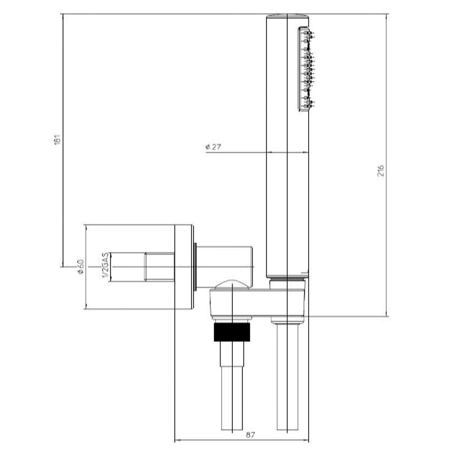 Bossini set doccia duplex modello Zen completo di supporto, flessibile e presa acqua by CeramicStore | Lo specialista del tuo bagno
