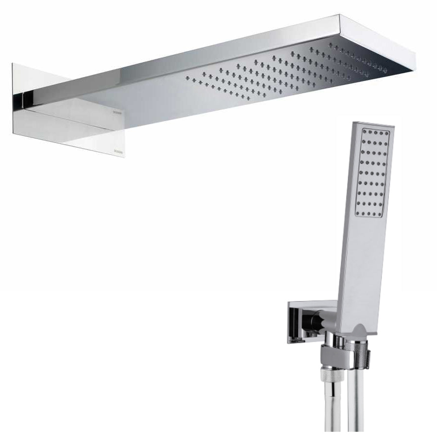 Soffione doccia in acciaio Bossini Manhattan con kit duplex Flat One by CeramicStore | Lo specialista del tuo bagno