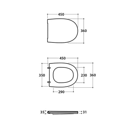 Coprivaso 4ALL termoindurente soft close bianco