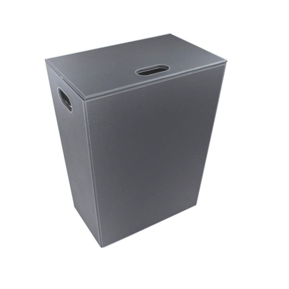 Porta Biancheria 'Koh-i-Noor' in ecopelle con sacca interna - cm 48x30x61h - Grigio by CeramicStore | Lo specialista del tuo bagno