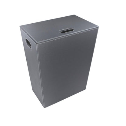 Porta Biancheria 'Koh-i-Noor' in ecopelle con sacca interna - cm 48x30x61h - Grigio by CeramicStore | Lo specialista del tuo bagno