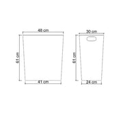 Porta Biancheria 'Koh-i-Noor' in ecopelle con sacca interna - cm 48x30x61h - Oro Metal by CeramicStore | Lo specialista del tuo bagno