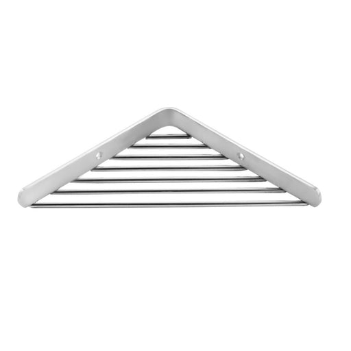 Griglia angolare porta sapone in acciaio inossidabile cromato della collezione 'Architect' by Cosmic cm 18x18x2,5 by CeramicStore | Lo specialista del tuo bagno