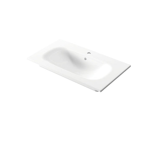 Lavabo da incasso rettangolare in ceramica bianca lucida 81x46cm serie Soft Disegno-Ceramica by CeramicStore | Lo specialista del tuo bagno