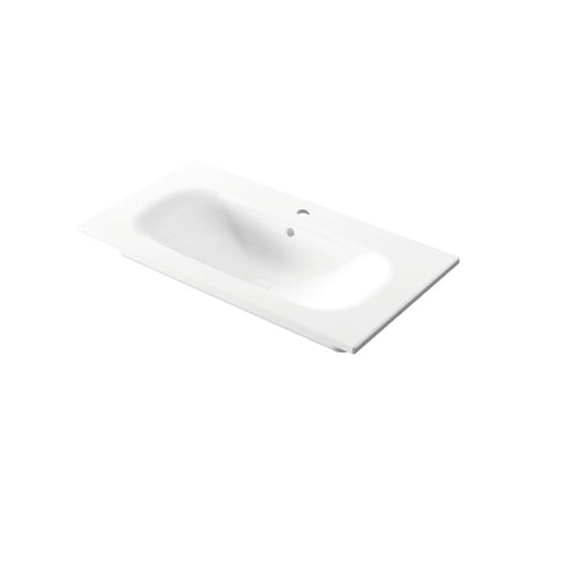 Lavabo da incasso rettangolare in ceramica bianca lucida 91x46cm serie Soft Disegno-Ceramica by CeramicStore | Lo specialista del tuo bagno
