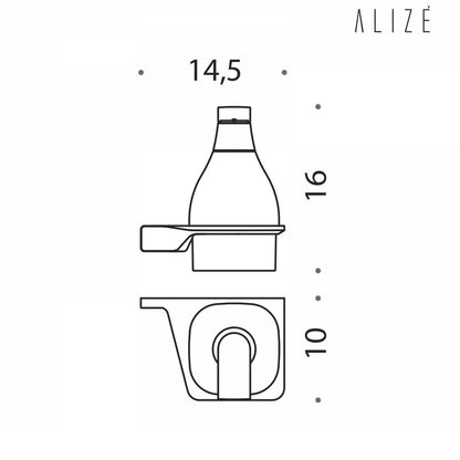 Dispenser Sapone in ottone cromato e vetro acidato versione Destra Colombo Design collezione Alizà¨ Con fissaggio a tassello inclusi by CeramicStore | Lo specialista del tuo bagno
