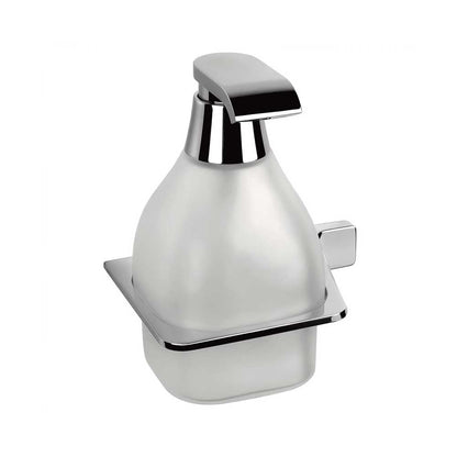 Dispenser Sapone in ottone cromato e vetro acidato versione Sinistra Colombo Design collezione Alizà¨ Con fissaggio a tassello inclusi by CeramicStore | Lo specialista del tuo bagno
