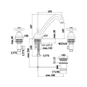 Batteria lavabo con scarico seri Iris modello IRV055CR cromato Paffoni by CeramicStore | Lo specialista del tuo bagno