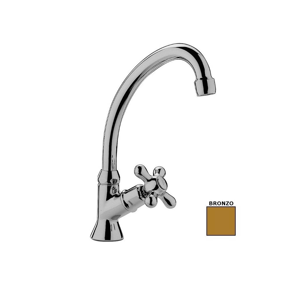 Rubinetto lavello con canna orientabile serie Iris modello IRV091BR bronzo Paffoni by CeramicStore | Lo specialista del tuo bagno