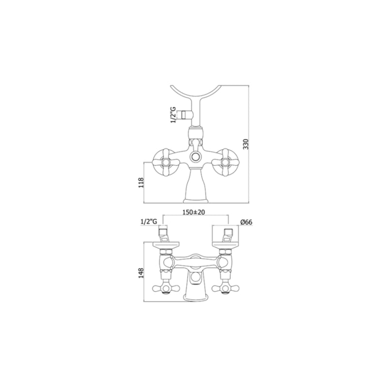 Gruppo vasca/doccia Retrà² con deviatore Paffoni serie Viola - Bronzato by CeramicStore | Lo specialista del tuo bagno