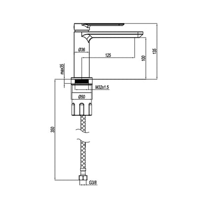 Miscelatore monocomando lavabo RubiFlux serie Azzurro - Cromo by CeramicStore | Lo specialista del tuo bagno