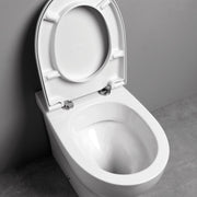 Sanitari filomuro Experience-bidet wc senza brida con scarico traslato e sedile soft close 54
