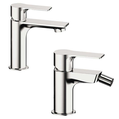Set di miscelatori Lavabo e Bidet senza scarico finitura cromata collezione Energy di Remer Rubinetterie by CeramicStore | Lo specialista del tuo bagno