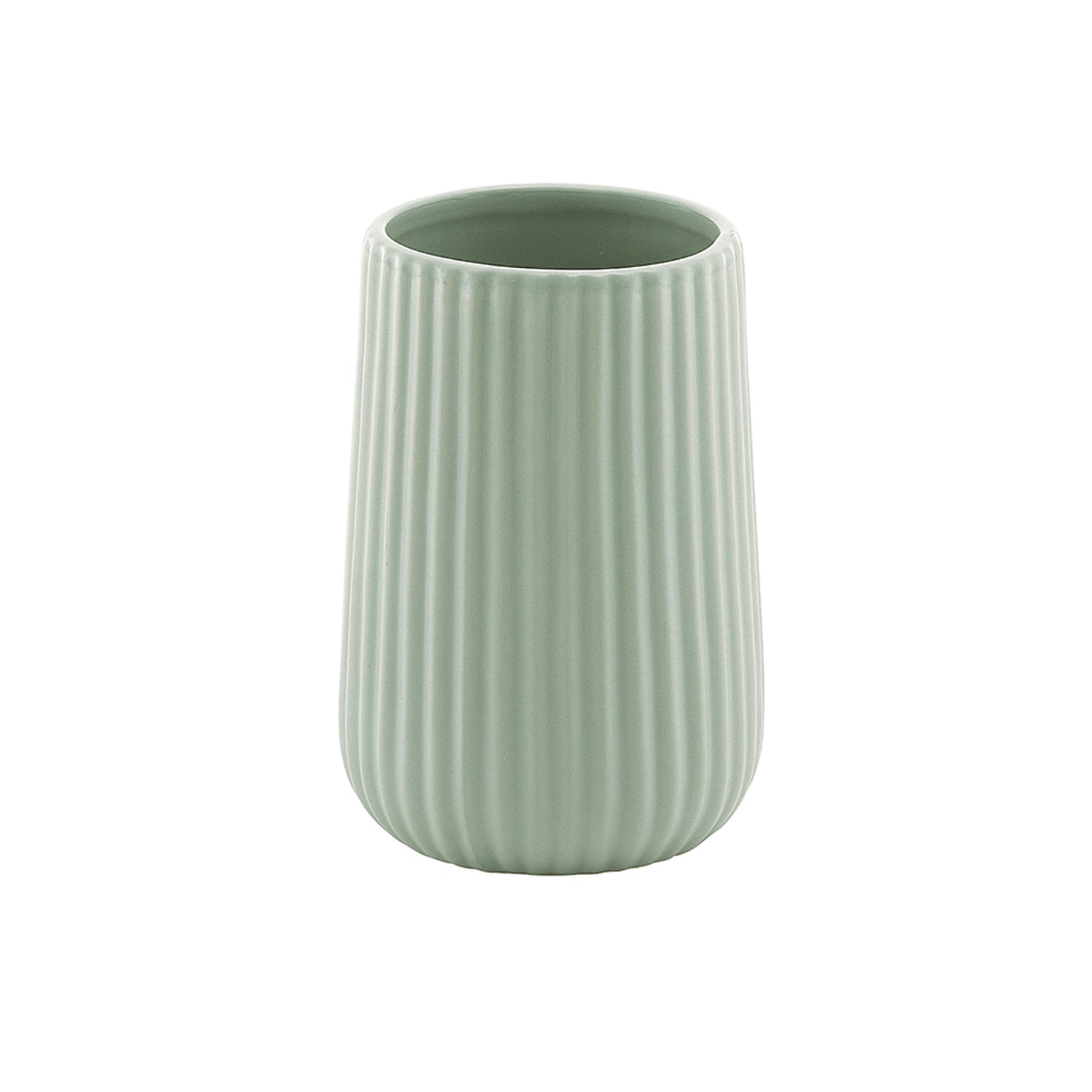 Portaspazzolini da appoggio in ceramica Gedy modello Marika - Verde Salvia