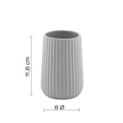 Portaspazzolini da appoggio in ceramica Gedy modello Marika - Grigio