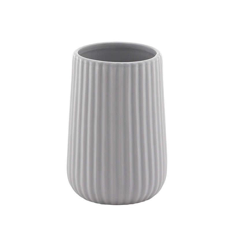 Portaspazzolini da appoggio in ceramica Gedy modello Marika - Grigio