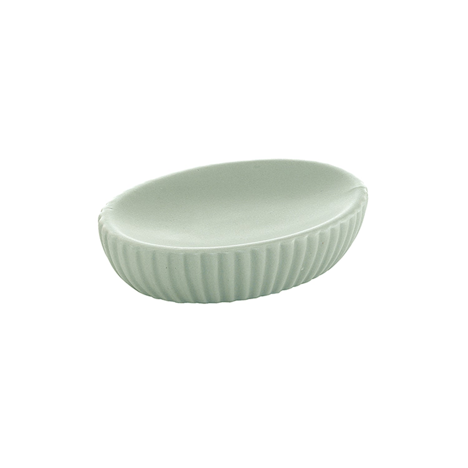 Portasapone da appoggio in ceramica di Gedy modello Marika - Verde Salvia