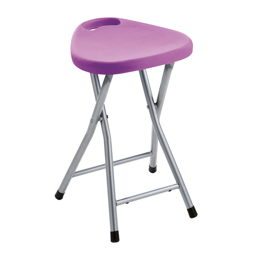 Sgabello Gedy richiudibile in resine termoplastiche e metallo - Lilla