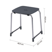 Sgabello Prima Classe di Gedy in Alluminio e ABS - Antracite/Cromato