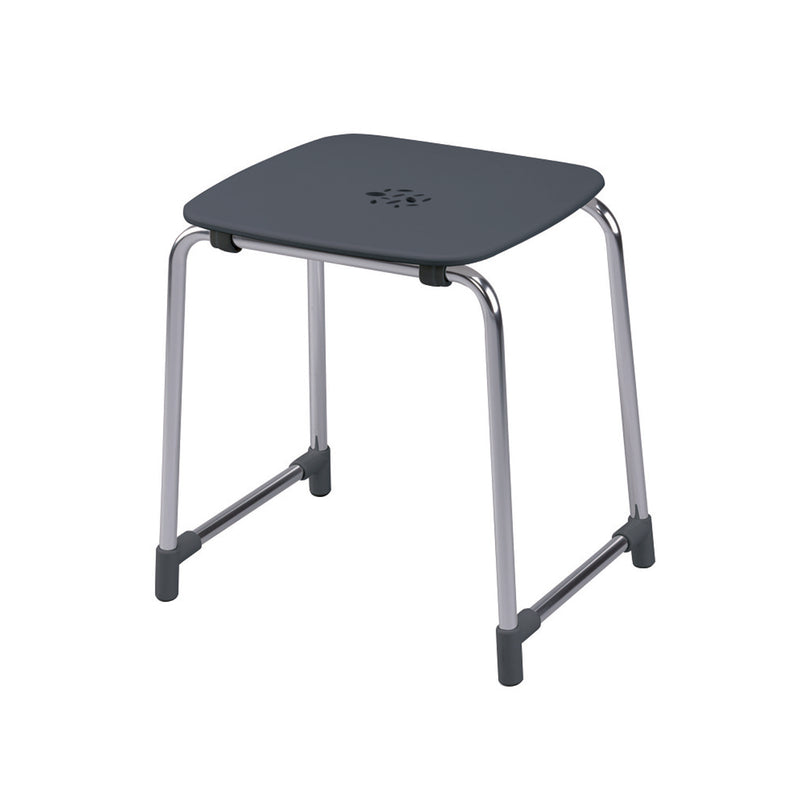 Sgabello Prima Classe di Gedy in Alluminio e ABS - Antracite/Cromato