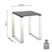 Sgabello Gedy modello Prima Classe in Alluminio e ABS - Antracite