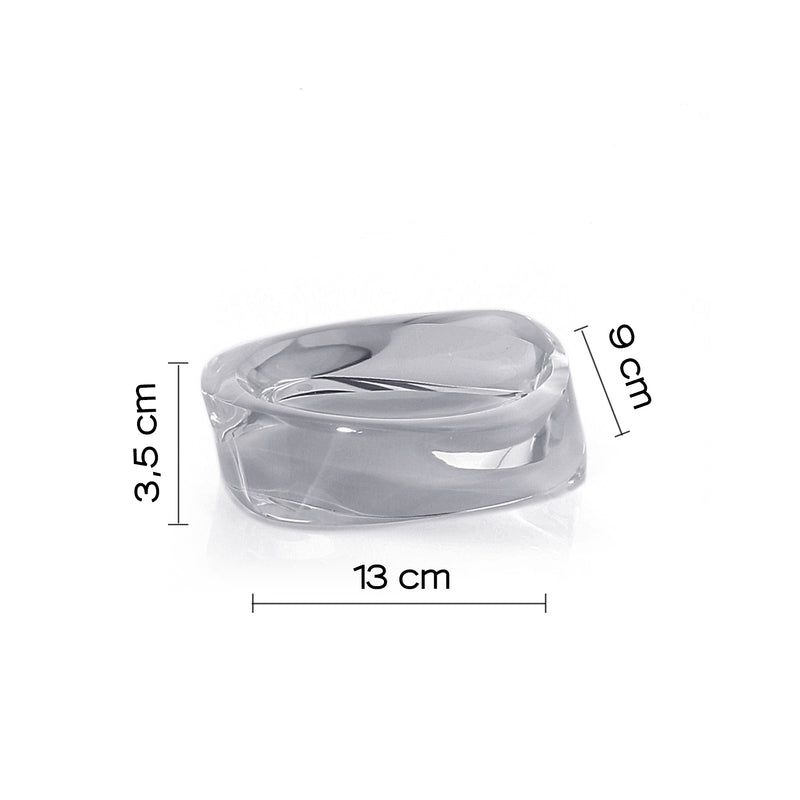 Portasapone da appoggio Gedy serie Twist - Argento