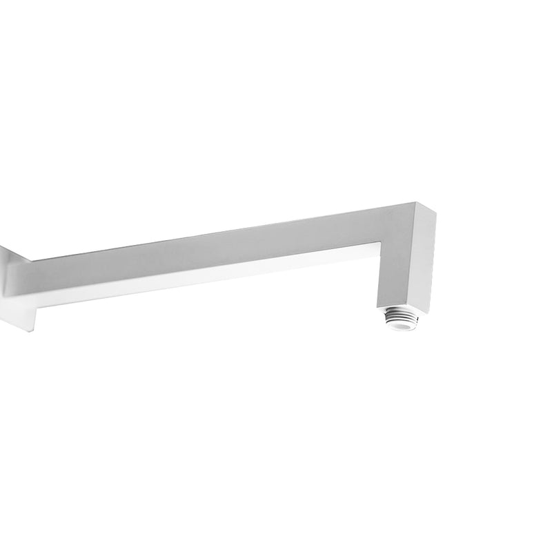 Soffione doccia ultrasottile quadrato cm 30x30 con braccio 40 cm Bianco Opaco by CeramicStore | Lo specialista del tuo bagno