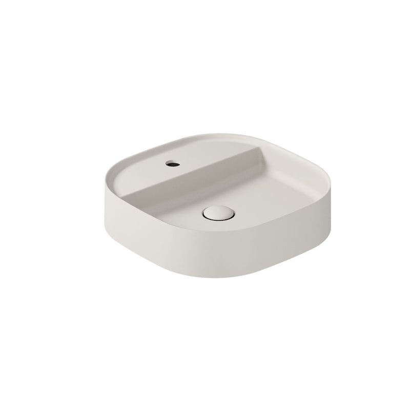 Lavabo da appoggio con angoli stondati serie Smart-B di Ceramica Galassia -  Sabbia 45cm