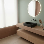 Lavabo da appoggio squadrato Ceramica Azzurra Elegance 35x35 cm - Carbone