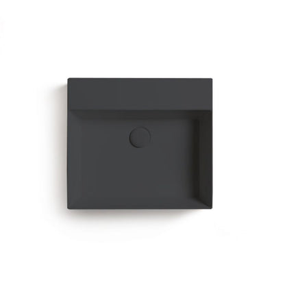 Lavabo da appoggio squadrato Ceramica Azzurra Elegance 35x35 cm - Carbone