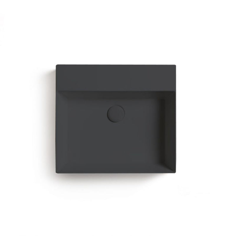 Lavabo da appoggio squadrato Ceramica Azzurra Elegance 35x35 cm - Carbone