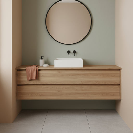 Lavabo da appoggio squadrato Ceramica Azzurra Elegance 42x35 cm