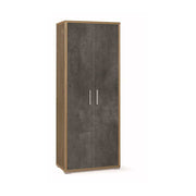Mobile arredamento moderno a 2 ante e 4 ripiani finitura struttura Noce Stelvio / finitura frontale Ossido Nero by Sarmog by CeramicStore | Lo specialista del tuo bagno