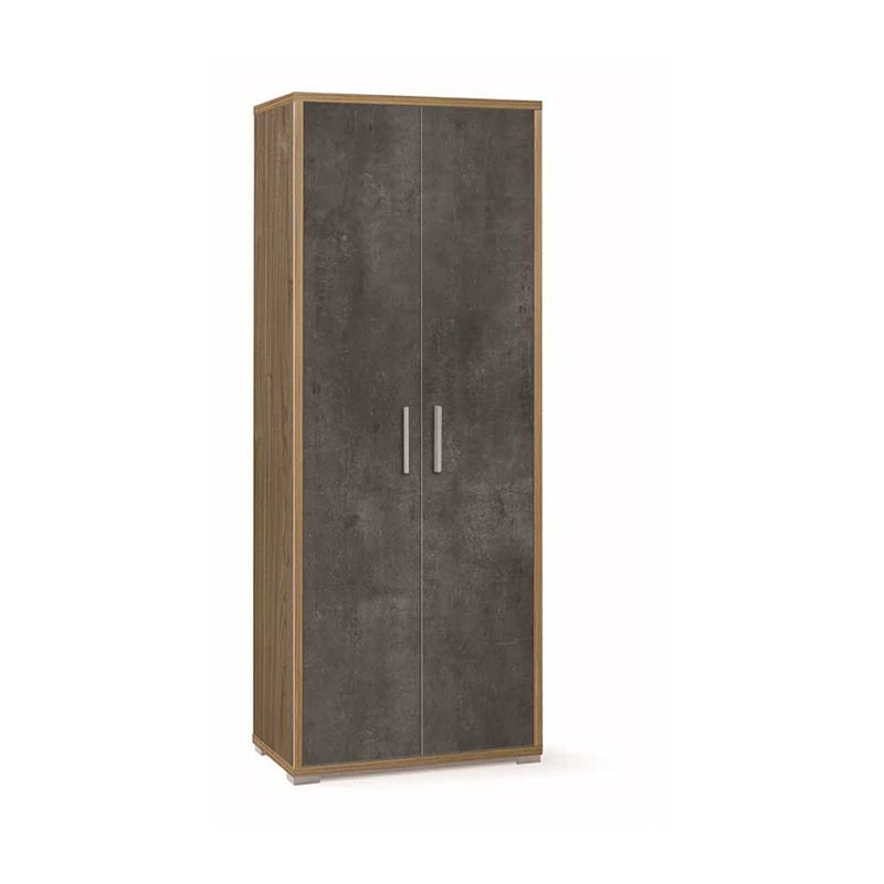 Mobile arredamento moderno a 2 ante e 4 ripiani finitura struttura Noce Stelvio / finitura frontale Ossido Nero by Sarmog by CeramicStore | Lo specialista del tuo bagno