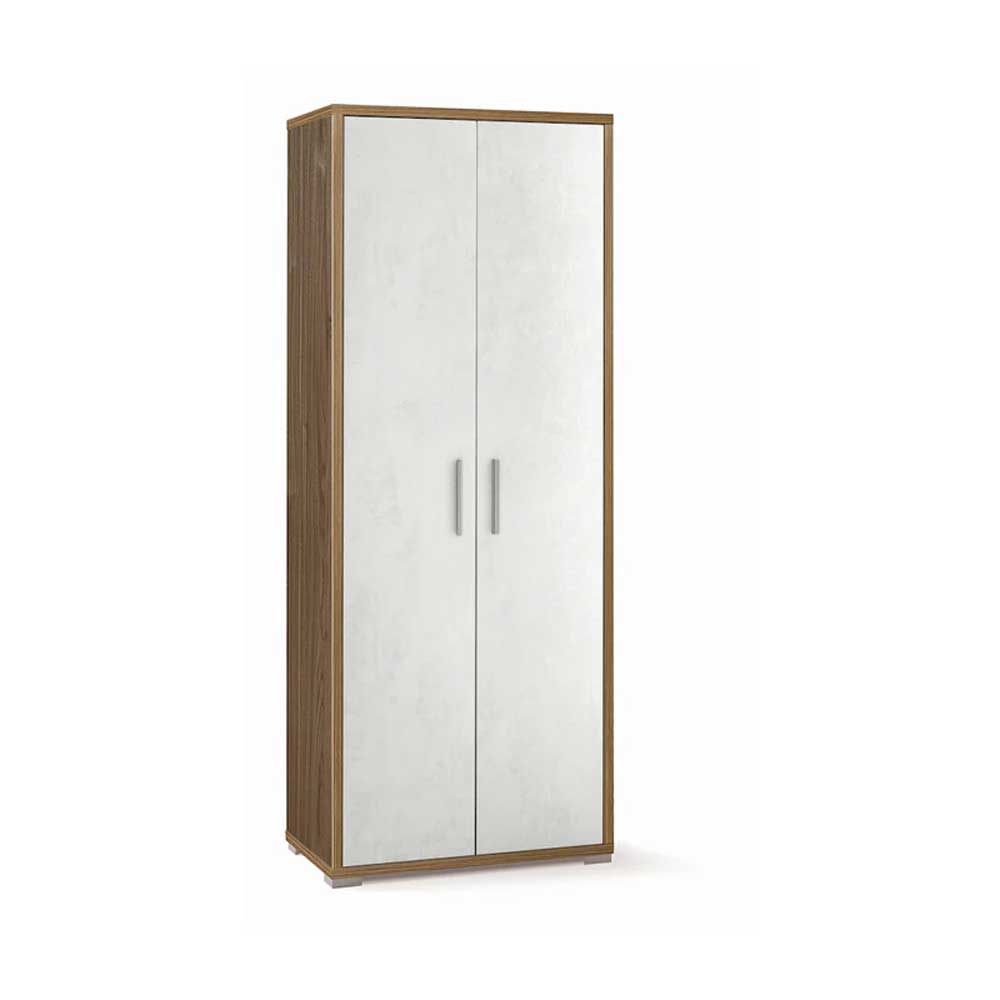 Mobile arredamento moderno a 2 ante e 4 ripiani finitura struttura Noce Stelvio / finitura frontale Ossido Bianco by Sarmog by CeramicStore | Lo specialista del tuo bagno