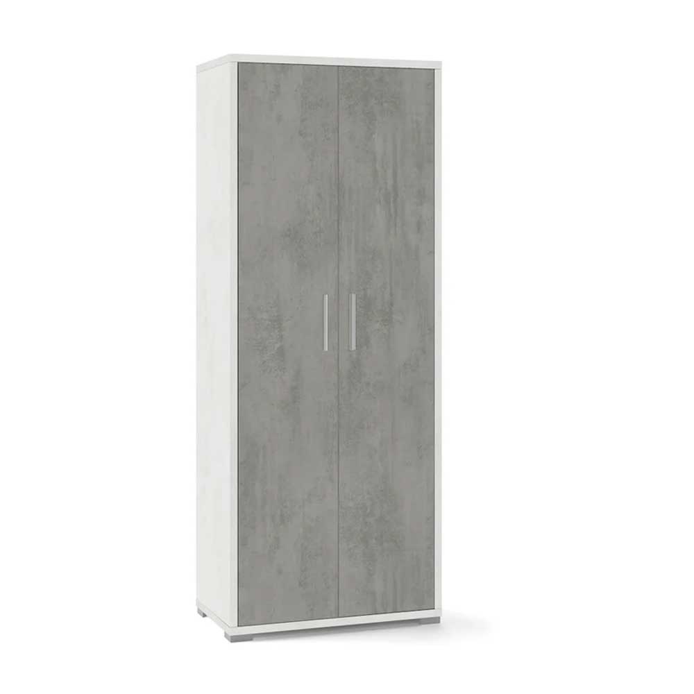 Mobile arredamento moderno a 2 ante e 4 ripiani finitura struttura Ossido Bianco / finitura frontale Cemento by Sarmog by CeramicStore | Lo specialista del tuo bagno