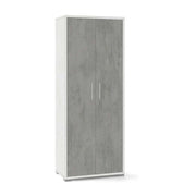 Mobile arredamento moderno a 2 ante e 4 ripiani finitura struttura Ossido Bianco / finitura frontale Cemento by Sarmog by CeramicStore | Lo specialista del tuo bagno