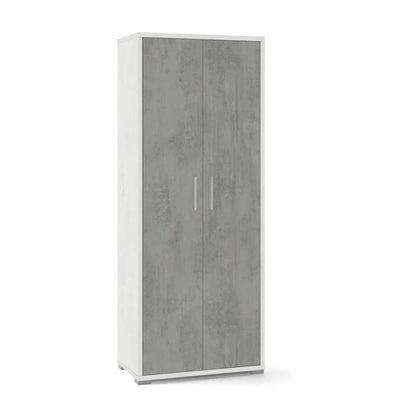 Mobile arredamento moderno a 2 ante e 4 ripiani finitura struttura Ossido Bianco / finitura frontale Cemento by Sarmog by CeramicStore | Lo specialista del tuo bagno