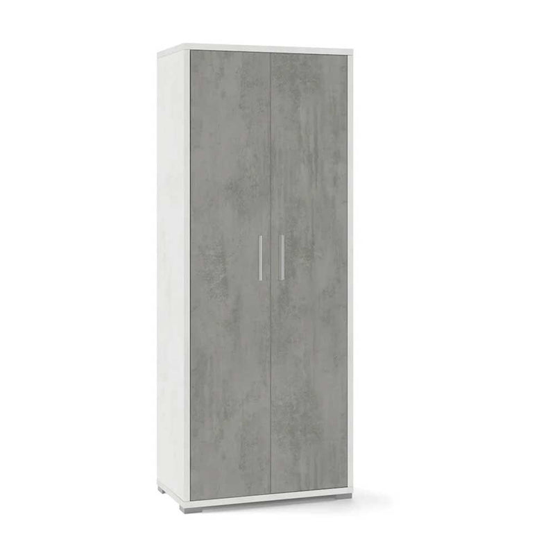 Mobile arredamento moderno a 2 ante e 4 ripiani finitura struttura Ossido Bianco / finitura frontale Cemento by Sarmog by CeramicStore | Lo specialista del tuo bagno