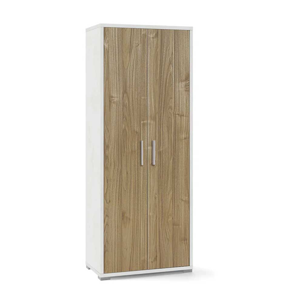 Mobile arredamento moderno a 2 ante e 4 ripiani finitura struttura Ossido Bianco / finitura frontale Noce Stelvio by Sarmog by CeramicStore | Lo specialista del tuo bagno