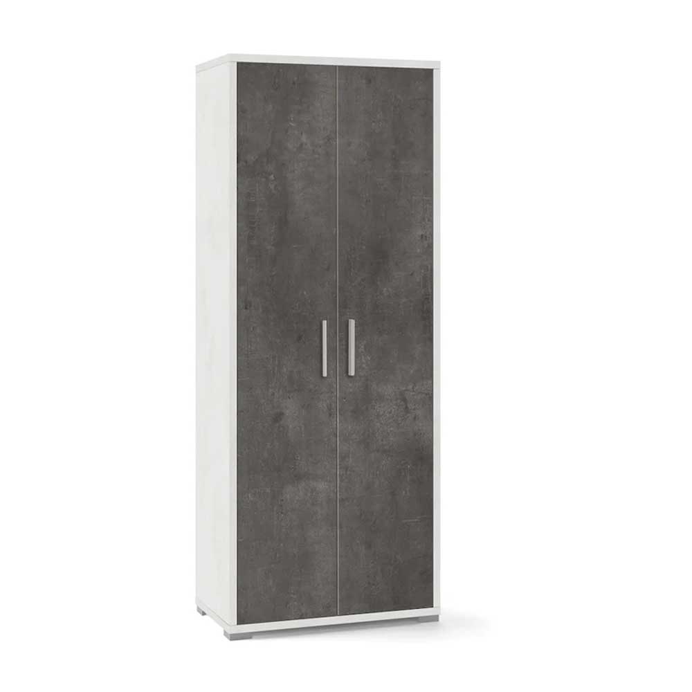 Mobile arredamento moderno a 2 ante e 4 ripiani finitura struttura Ossido Bianco / finitura frontale Ossido Nero by Sarmog by CeramicStore | Lo specialista del tuo bagno