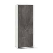 Mobile arredamento moderno a 2 ante e 4 ripiani finitura struttura Ossido Bianco / finitura frontale Ossido Nero by Sarmog by CeramicStore | Lo specialista del tuo bagno