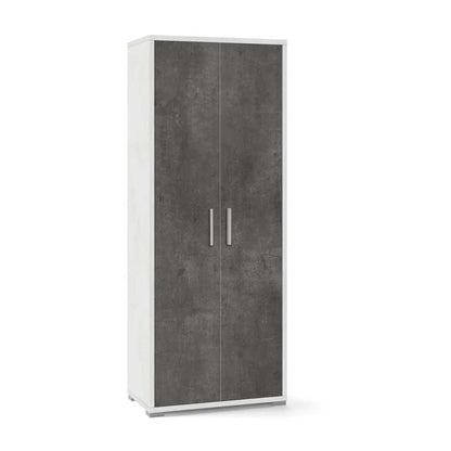 Mobile arredamento moderno a 2 ante e 4 ripiani finitura struttura Ossido Bianco / finitura frontale Ossido Nero by Sarmog by CeramicStore | Lo specialista del tuo bagno