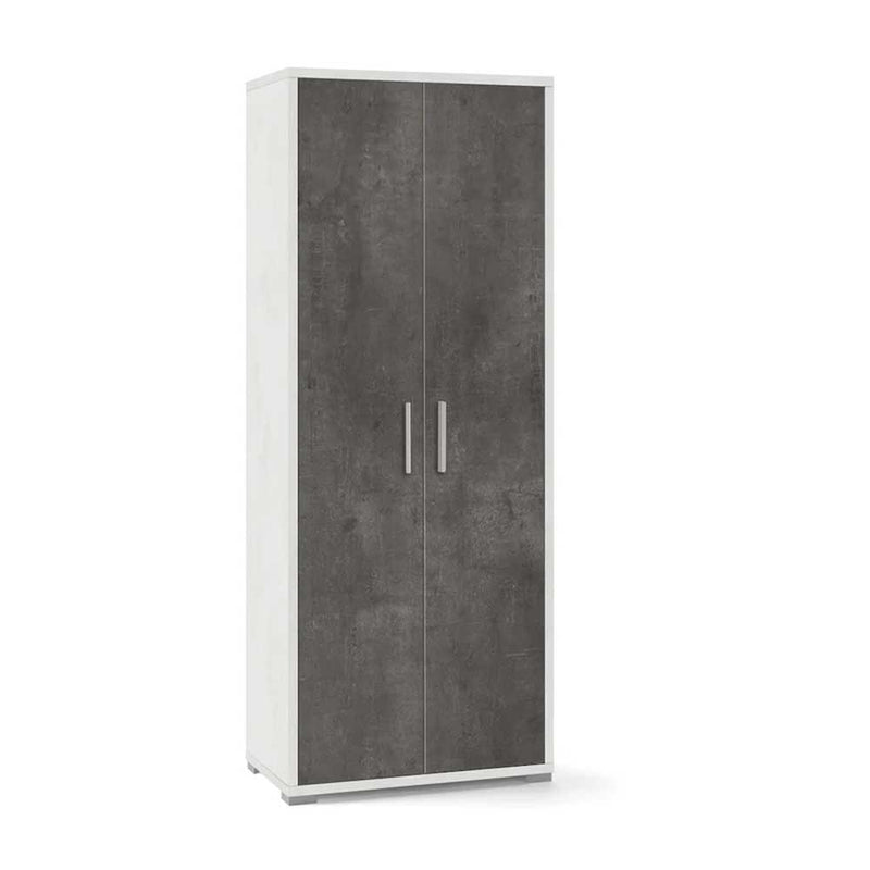Mobile arredamento moderno a 2 ante e 4 ripiani finitura struttura Ossido Bianco / finitura frontale Ossido Nero by Sarmog by CeramicStore | Lo specialista del tuo bagno