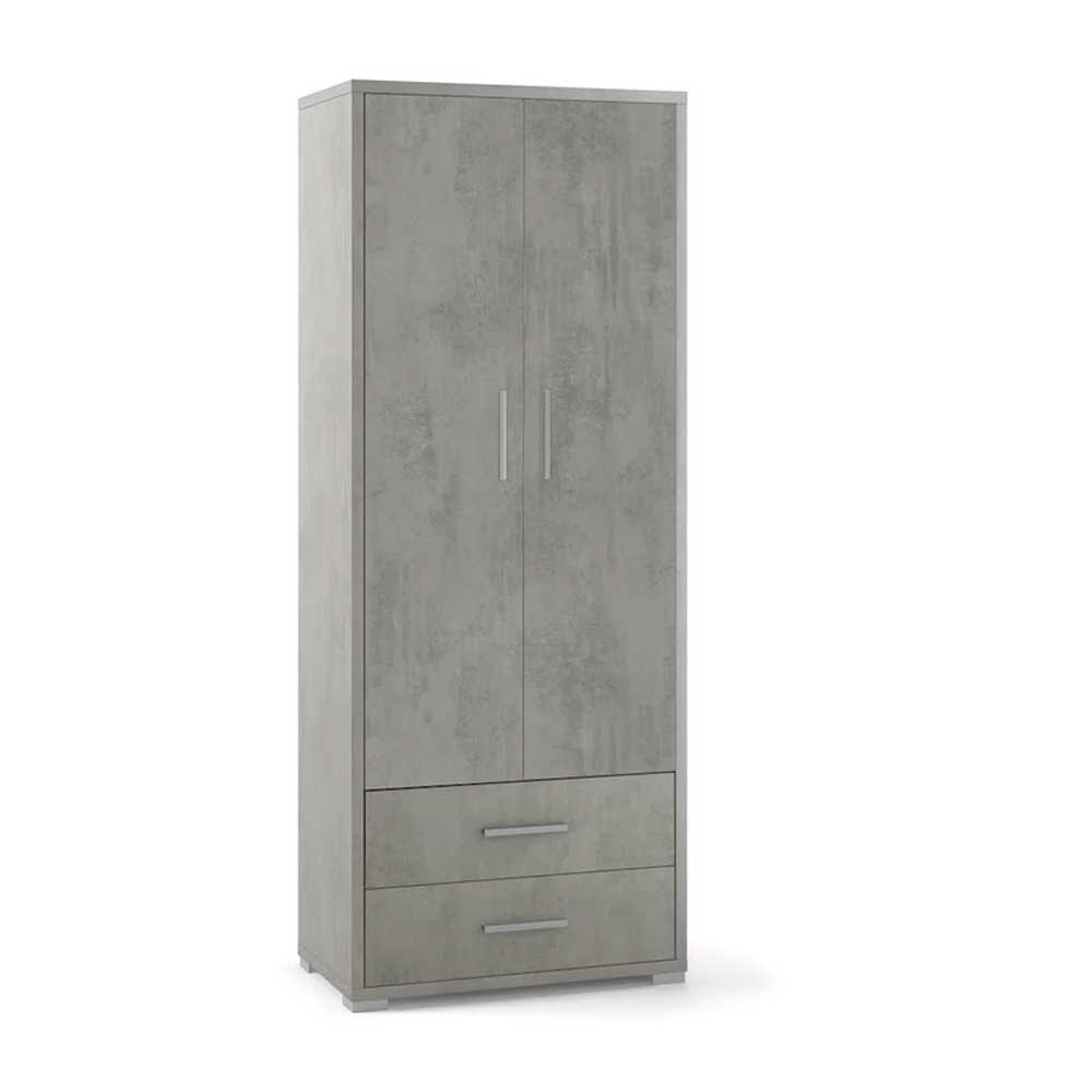 Mobile arredamento moderno a 2 ante e 2 cassetti con 4 ripiani finitura struttura Cemento / finitura frontale Cemento by Sarmog by CeramicStore | Lo specialista del tuo bagno