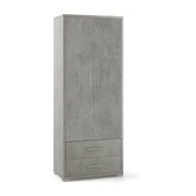 Mobile arredamento moderno a 2 ante e 2 cassetti con 4 ripiani finitura struttura Cemento / finitura frontale Cemento by Sarmog by CeramicStore | Lo specialista del tuo bagno